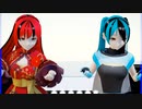 MMD、ルカ、ミク、計2人、で、紅一葉