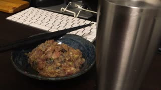 【晩酌】なめろうとレモンサワーをいただきます
