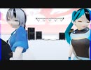 MMD、ハク、ミク、計2人、で、リトルスカーレットバットガール
