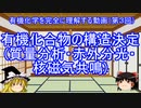 【ゆっくり解説】有機化学を完全に理解する動画~有機化合物の構造決定(質量分析・赤外分光・核磁気共鳴)~【第3回】