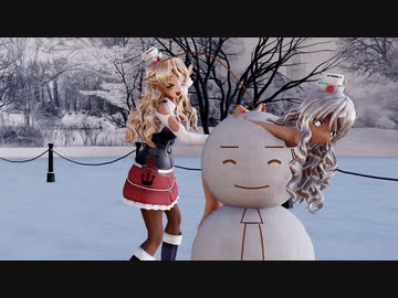 【Ray-mmd】リズミカルにポーラのお尻を叩くザラ姉様
