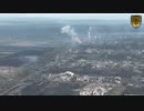 ウクライナ軍T-64BV戦車に撃破されるロシア軍のT-72