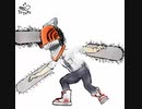 【3DCG】あえて足技中心で戦うチェンソーマン