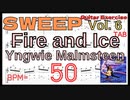【スウィープ基礎練習】Fire and Ice Intro _ Yngwie Malmsteen TAB Sweep BPM50 【Guitar Sweep Training Vol.6】