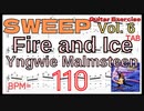 【BPM110】Fire and Ice TAB Yngwie Malmsteen Sweep スウィープ基礎練習  【Guitar Sweep Training Vol.6】