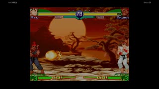 ストリートファイターZERO3　プレイ動画　豪鬼VSリュウ(自分)