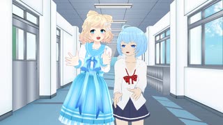 MMD『Sparkle』学校廊下で