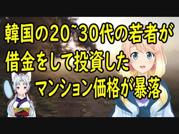 韓国の20代から30代の若者が借金をして投資をしたマンション価格が暴落し大変な事に【世界の〇〇にゅーす】