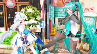 [天依&ミクMMD]ぐるぐるめろメロディ♪