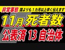 【国の発表まで待てない！】11月の死者数速報＆10月の死者数まとめ