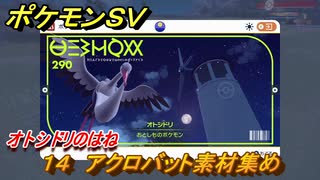 ポケモンＳＶ　わざマシン１４　アクロバット素材集め　オトシドリのはねの入手方法は？　【スカーレット・バイオレット】