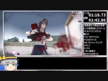 【RTA】ヤンデレシミュレーター　Horudaちゃん解体RTA　2分9秒＋おまけ【再走】