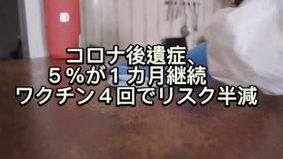 コロナ後遺症、５％が１カ月継続　ワクチン４回でリスク半減―大阪大など