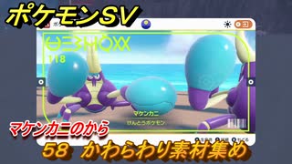 ポケモンＳＶ　わざマシン５８　かわらわり素材集め　マケンカニのからの入手方法は？　【スカーレット・バイオレット】