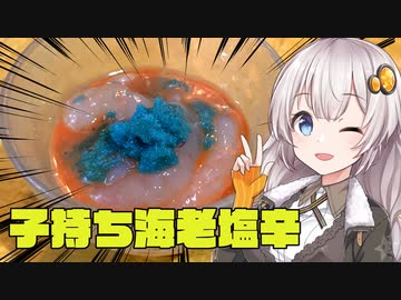 子持ち海老塩辛で酒をキメるあかりちゃん【簡単ボッチめし】