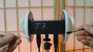 [ASMR]両耳同時に綿棒で鼓膜をｼﾞｮﾘｼﾞｮﾘマッサージ/ear cleanings/brain tingling[no talking]