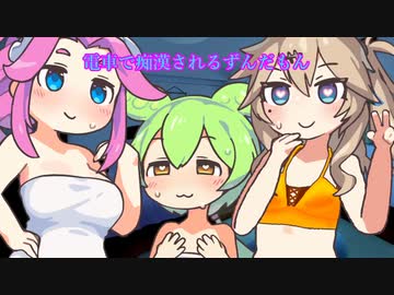 電車で痴漢されるずんだもん