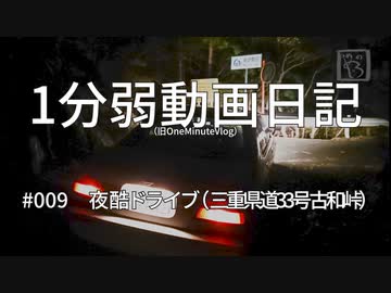 【1分弱動画日記】夜酷ドライブ【#009】