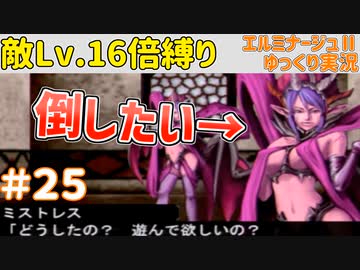 【エルミナージュⅡ】"敵Lv16倍"縛りで徹底的にエルミ2を楽しむ【ゆっくり実況】.part25