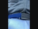 百均のベルトが緩むんだけど、とりあえず安全ピンで対応してみた