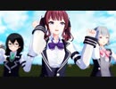 【MMD】風になる/猫の恩返し【小春六花・夏色花梨・花隈千冬】