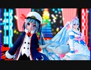MMD、ミク、計2人、で、SnowMix、再制作版