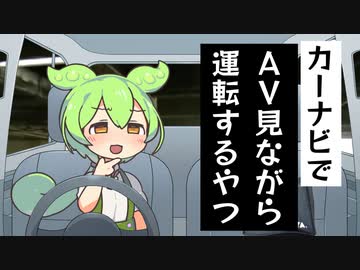 AV見ながら運転するずんだもん