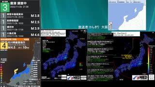 [アーカイブ]最大震度3　石川県能登地方　深さ10km　M4.2