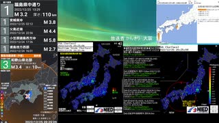 [アーカイブ]最大震度3　紀伊水道　深さ10km　M3.3