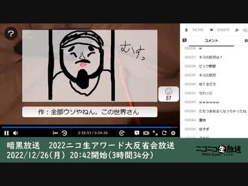 【お絵描きコーナーのみ】暗黒放送　2022ニコ生アワード大反省会放送（2022/12/26）