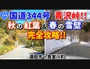 国道344号　青沢峠！！　秋の紅葉&春の雪壁を完全攻略！！　酒田市～真室川町　車載動画　ドライブ
