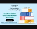 Certs Warrior Intro Video: Get the latest certification exam questions and answers with PDF dumps