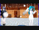 MMD、先斗寧、うさ耳初音ミク再、計2人、で、追憶の翼