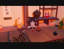 全力でみかんをキャッチする猫山苗ちゃん
