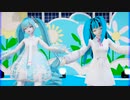 MMD、ミク、計2人、で、エレクトリックサチュレイタ