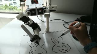 元旦からボッチなので、ロボットと「お絵描き大会㊗２０２３」開催してます。
