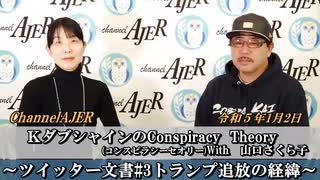 KダブシャインのConspiracyTheoryコンスピラシーセオリーWith 山口さくら子第60回「ツイッター文書#3トランプ追放の経緯」Kダブシャイン　AJER2023.1.2(4)