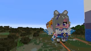 【Minecraft】ホロライブ正月衣装並べてみた。