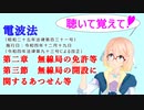 聴いて覚えて！　電波法 第二章　無線局の免許等　第三節　無線局の開設に関するあつせん等　を『VOICEROID2 桜乃そら』が　音読します（ 令和四年十二月十九日改正バージョン）