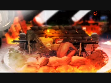 砂場に構築した機関銃陣地で遊びに来た子供達を迎撃するタクヤさん