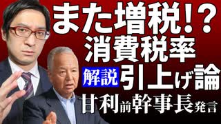 【解説】また増税！？消費税率引上げ論【甘利前幹事長発言】