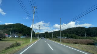 紅葉を見に蔵王エコーラインを目指すドライブ　22　マツダ２車載　遠刈田温泉から国道286号方面へ　　2022　1029