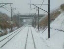 ある雪の日の外房線　土気～誉田間