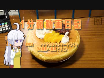 【1分弱動画日記】クソデカホットケーキづくり（8K編集テスト）【#011】