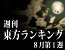 週刊東方ランキング ８月第１週