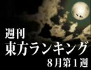 週刊東方ランキング ８月第１週（軽量版）