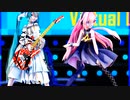 MMD、ルカ、ミク、計2人、で、ルカルカナイトフィーバー、ダンスとギターバージョン
