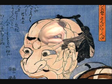 江戸時代の浮世絵に混ざるタクヤさん