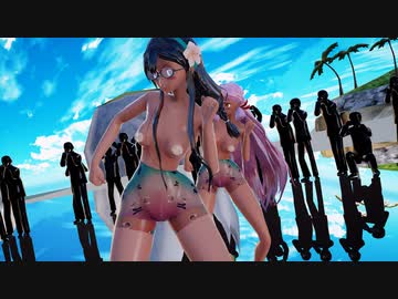 【Ray-mmd】ボトムレスの明石と大淀がBeehive島でHYBRID