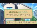 【天空の蒼栄】梅村さんのところのアリアルさんとミリアルさん【2023年1月15日（大学入学共通テスト）】